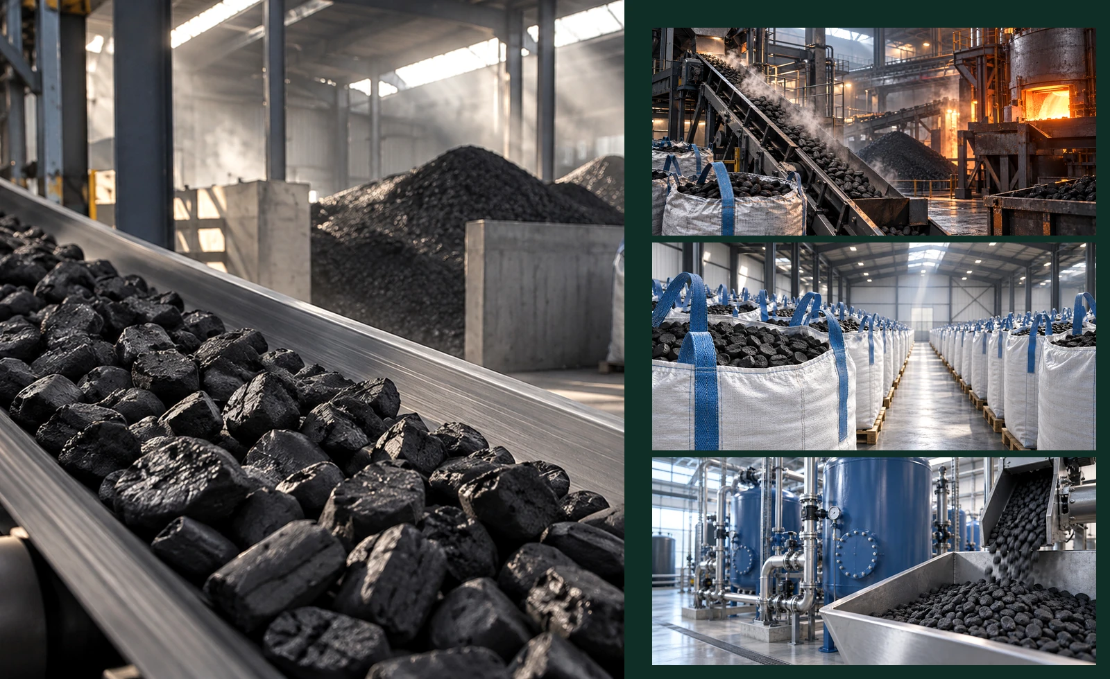 Industrial Biocarbon – Holzkohle, Briketts und Pellets